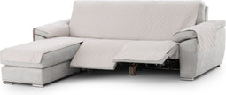 Hoes voor chaise longue met korte armleuning links Eysa MONTBLANC Beige 100 x 110 x 240 cm