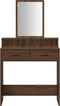 vidaXL - Bruin - Eiken - H - Dressingtafel - met - Lades, - 79x41x140 - cm