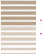 vidaXL - Zebra - Blind - 115x150 - cm - stofbreedte - 110,9 - cm - polyester - zandbruin