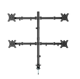 Gembird MA-D4-01 - Verstelbare bureau-montagearm voor 4 beeldschermen - Draaien kantelen zwenken 13"-32" tot 10 kg per scherm