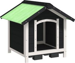 vidaXL - Hondenhok - 65x65x61,5 - cm - massief - grenenhout - grijs