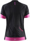 Craft Velo - Fietsshirt dames - Korte mouwen ademend - Zwart/paars