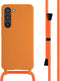 imoshion Hoesje Geschikt voor Samsung Galaxy S23 Hoesje Met Koord - imoshion Siliconen hoesje met koord - Oranje