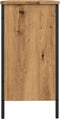 vidaXL - Wastafelkast - 80x30x60 - cm - bewerkt - hout - artisanaal - eikenkleurig