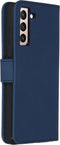 iMoshion Hoesje Geschikt voor Samsung Galaxy S21 Hoesje Met Pasjeshouder - iMoshion Uitneembare 2-in-1 Luxe Bookcase - Donkerblauw