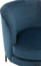 J-Line lounge Stoel Rond - textiel/metaal - blauw