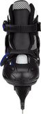Nijdam Coolblue - IJshockeyschaats - Verstelbaar - Hardboot - Zwart/Blauw - Maat 27-30 (1 paar)
