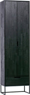 WOOOD Silas Hoge Kast - Essen - Blacknight - 210x60x36