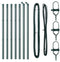 vidaXL - Ligbedpalen - met - punt - 13 - stuks - Ø32 - mm - 180 - cm - Gegalvaniseerd - staal