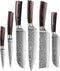 Shinrai Japan - Messenset - 6 delig - Hammered RVS - Luxe Geschenkdoos
