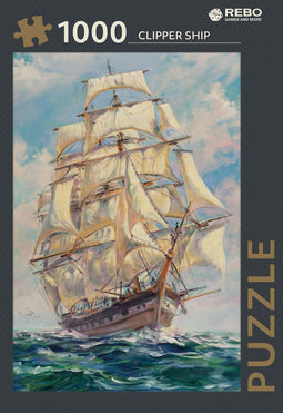 Rebo Clipper Ship - Legpuzzel 1000 stukjes - Prachtige beelden en ontspanning