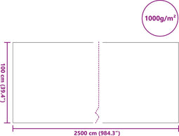 vidaXL - Vijverdoek - 1000 - g/m² - 1x25 - m
