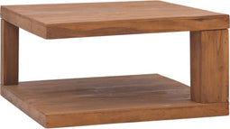 vidaXL - Salontafel - 65x65x33 - cm - massief - teakhout