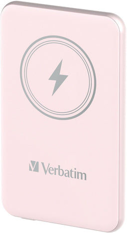 Verbatim Charge 'n' Go - Powerbank 5000 mAh - Magnetisch Draadloos Opladen - Roze