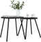 vidaXL - Tuintafeltjes - 2 - st - rond - gepoedercoat - staal - zwart