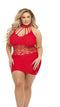 Jurk Pink Lipstick Rood (Queen size)