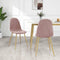 vidaXL - Eetkamerstoelen - 2 - st - fluweel - roze