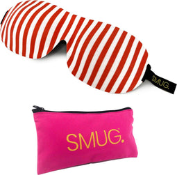 SMUG 3D Slaapmasker met Opbergzakje - 100% Verduisterend - Ergonomisch Oogmasker - Candy Cane Print