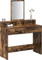 vidaXL - Kaptafel - met - Lades - Gerookt - Eiken - 100x41x140 - cm