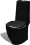 vidaXL - Toilet - met - afvoer - achter - keramiek - zwart