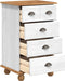 vidaXL - Ladekast - 'ASKIM'Wit - 45,8x40x79 - cm - Massief - Dennenhout