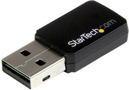 Startech.com USB433WACDB - USB 2.0 AC600 mini-dubbelband draadloze netwerkadapter 802.11ac - Zwart