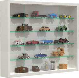 Vitrinekastje staande hangende wandvitrine - glasplanken 50 cm breed x 4.5 diep - schuifdeuren