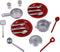 Klein Toys Miele Petit Gourmet keuken - 69x33x95 cm - met geluidseffecten - rood grijs