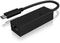 Icy Box IB-LAN100-C3 - USB 3.0 Type-C naar Gigabit Ethernet LAN adapter - 1000 Mbit/s - Zwart