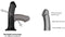 Strap-On-Me Semi-Realistische Dildo met zuignap - zwart - maat L