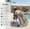 tectake® Opvouwbare Ligstoel Cloud - Ligbed - Traploos Verstelbaar - Grijs
