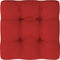 vidaXL - Palletkussen - 50x50x12 - cm - stof - rood