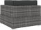 vidaXL - Hoekbank - 1 - st - met - kussens - poly - rattan - bruin