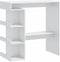 vidaXL - Bartafel - met - opbergrek - 100x50x101,5 - cm - hoogglans - wit