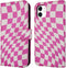 iMoshion Hoesje Geschikt voor iPhone 11 Hoesje Met Pasjeshouder - iMoshion Design Bookcase smartphone - Roze / Retro Pink