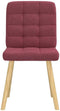 vidaXL - Eetkamerstoelen - 2 - st - stof - wijnrood