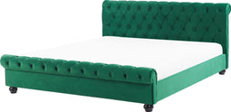 AVALLON - Tweepersoonsbed - Groen - 180 x 200 cm - Fluweel