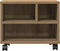 vidaXL - Printerstandaard - met - Wielen - Artisan - Eiken - 41x32x33,5 - cm