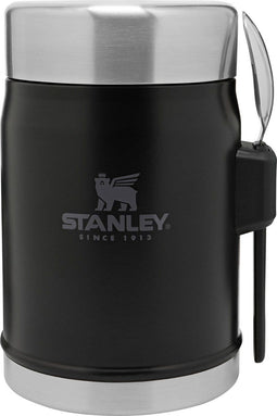 Stanley Classic Legendary Food Jar 0,4L met spork | Matte Black Pebble | Lunchbox houdt 7 uur warm, of koud | Dubbelwandige Isolatie | Lekvrij | BPA-Vrij