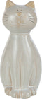 J-Line decoratie Kat Zittend - porselein - beige - medium