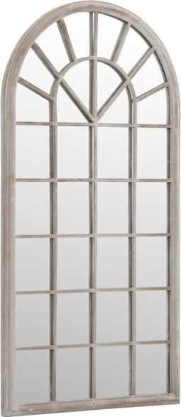vidaXL - Tuinspiegel - 90x45 - cm - ijzer - zandkleurig