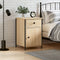 vidaXL - Nachtkastje - 40x42x60 - cm - bewerkt - hout - sonoma - eikenkleurig