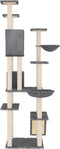 vidaXL - Kattenmeubel - met - sisal - krabpalen - 191 - cm - donkergrijs