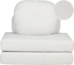 OLDEN - Slaapbank - Wit - Corduroy