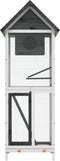 Volière 60x58,5x160 cm massief grenenhout grijs