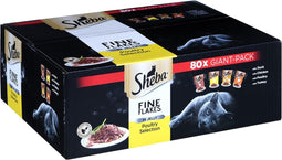 SHEBA Delicacy Gevogelte-aroma's in gelei - nat kattenvoer - 80x 85 g