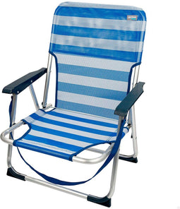 Folding Chair 55 x 35 x 72 cm White Navy Blue