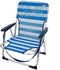 Folding Chair 55 x 35 x 72 cm White Navy Blue