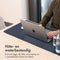 imoshion Bureau Onderlegger - 90 x 45 cm - Hoogwaardig kunstleer - Bureau Accessoires - Bureau Organizer - Antislip Muismat XXL - Inclusief draagriem - Donkerblauw