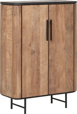DTP Home Cupboard Soho low, 2 doors,130x90x40 cm, recyceld teakwood and mortex